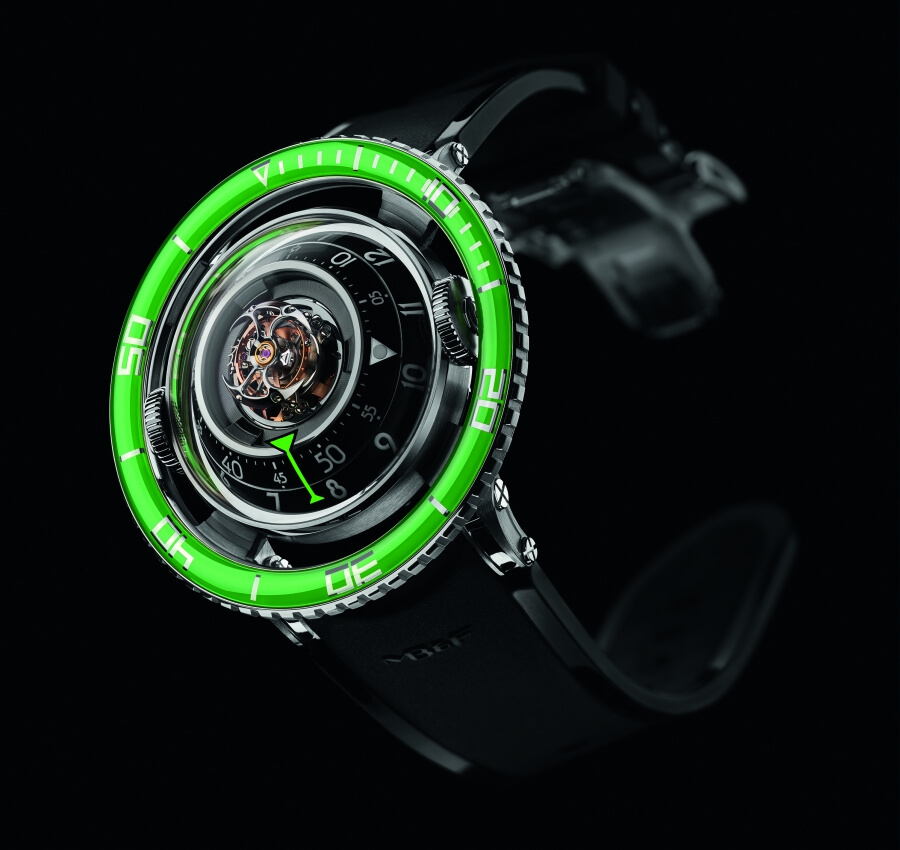 MB&F Horological Machine No.7 Aquapod Titanium Green