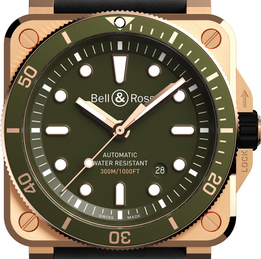 Military Aviation Watch Bell & Ross BR 03-92 Diver Green Bronze