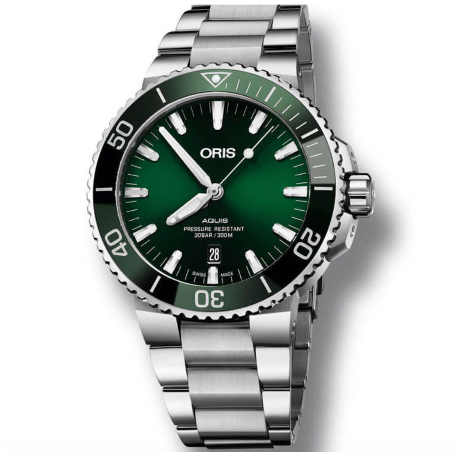 A Unique Oris Aquis Date Green Dial 43.5mm “Oris Bear”