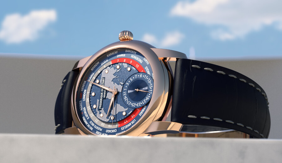 Frederique Constant Classic Worldtimer Manufacture Limited Edition Rose gold