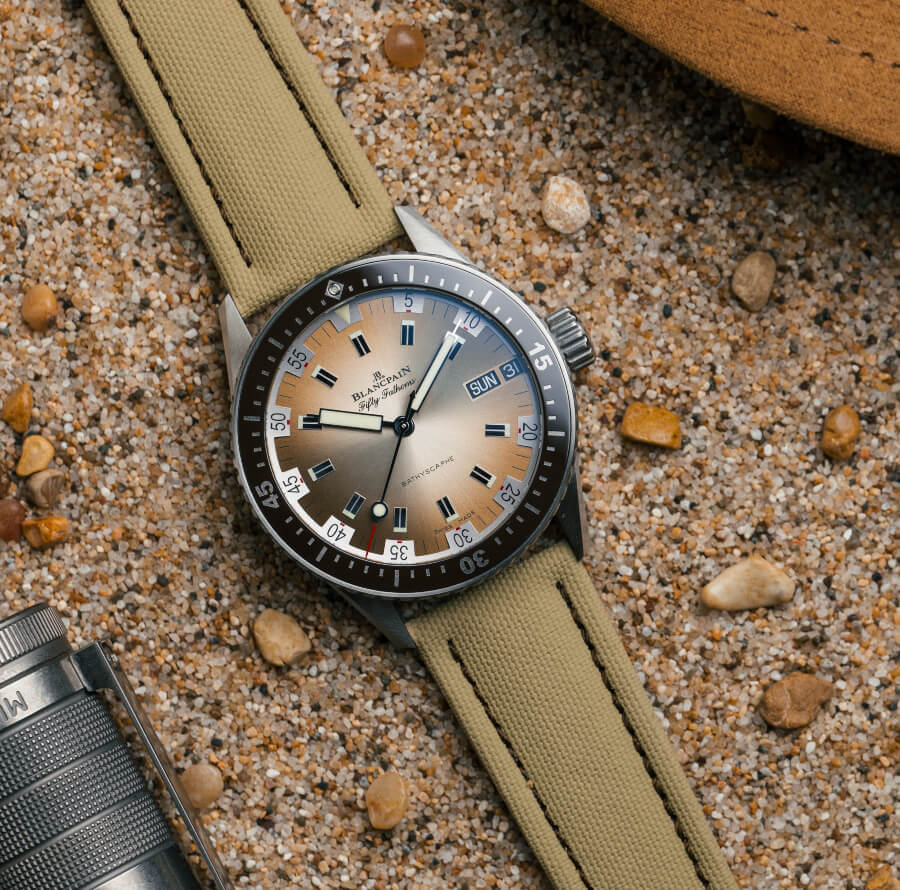 Blancpain Bathyscaphe Day Date Desert Edition ref. 5052-1146-E52A Watch Review