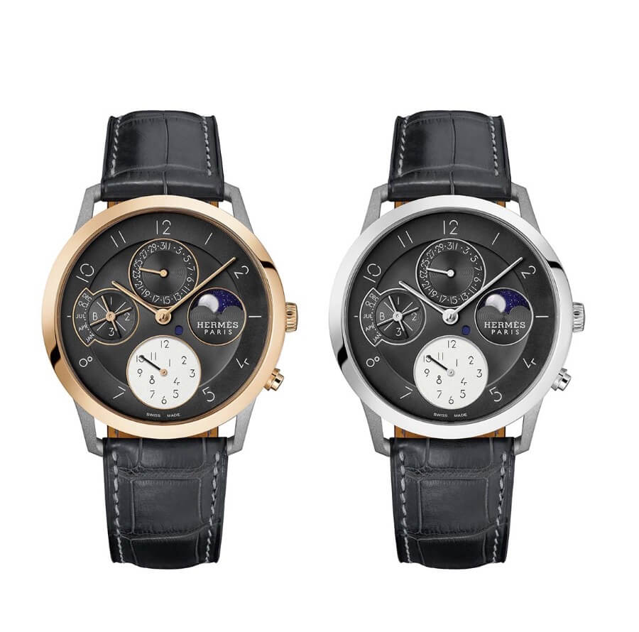 The New Hermes Slim d'Hermès Perpetual Calendar In Titanium