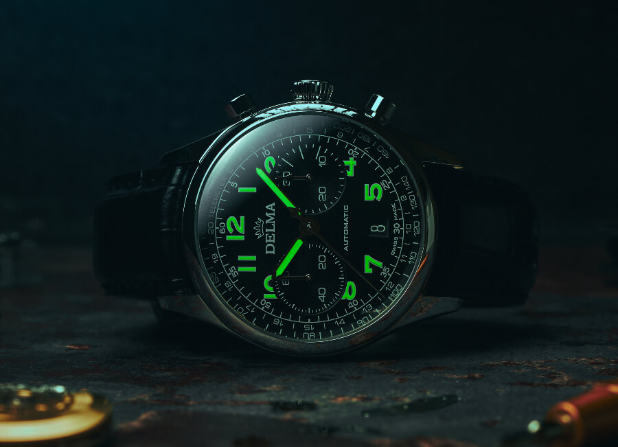 Men Watches Delma Heritage Chronograph LE