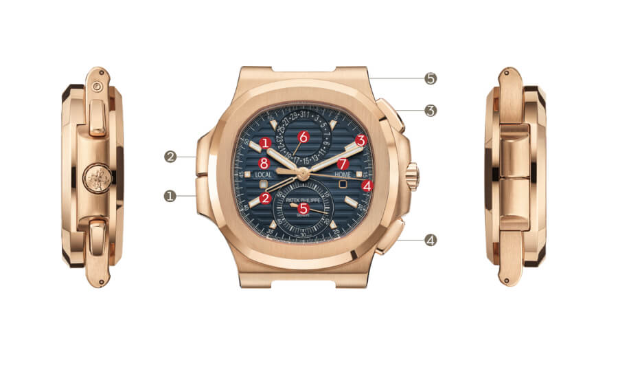 Patek Philippe Ref. 5990/1R-001 Nautilus Travel Time Chronograph Watch