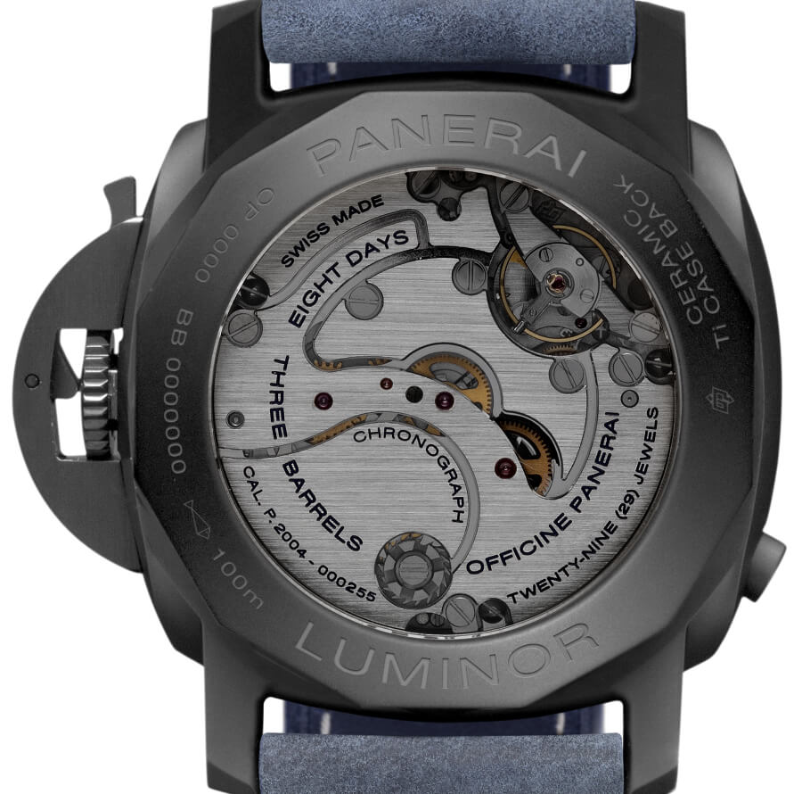 Panerai Luminor Chrono Monopulsante GMT Blu Notte PAM01135 In House Movement